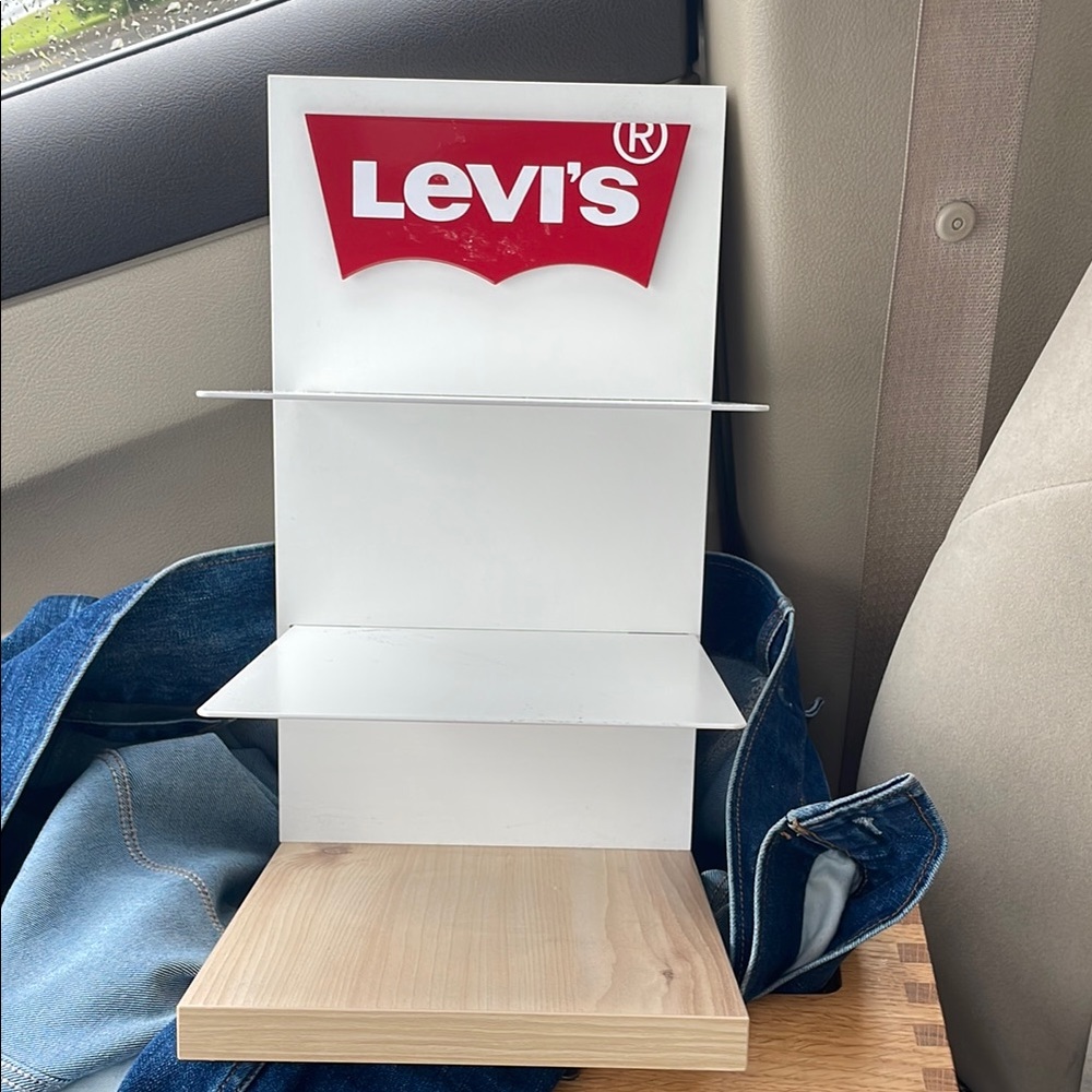 Levi's White and Red Display Stand